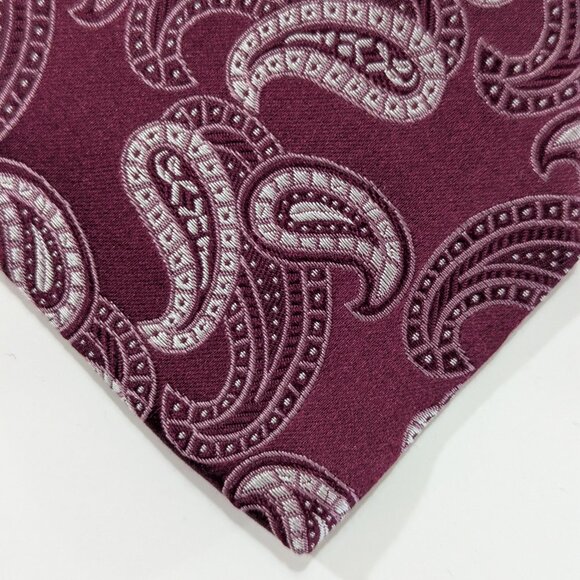 Michael Kors Baroque Print Pink Silk Tie - Picture 3 of 9